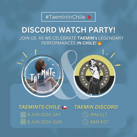 TAEMIN DISCORD x TAEMINTS CHILE Watch Party! π₯